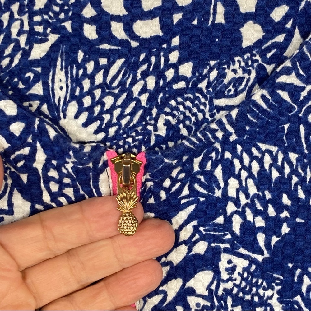 Lilly Pulitzer For Target Blue/White Patterned Dress w/Trim - Picture 9 of 14